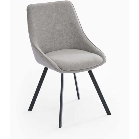 Homcom Silla Giratoria Con Altura Regulable Gris