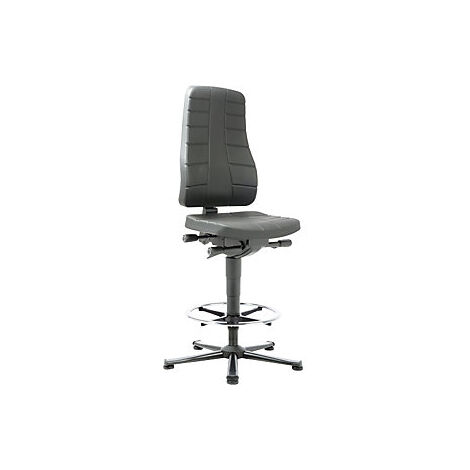 Silla giratoria de trabajo All-in-One  con tacos y estribo