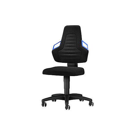 Silla giratoria de trabajo  con asa  con ruedas  textil