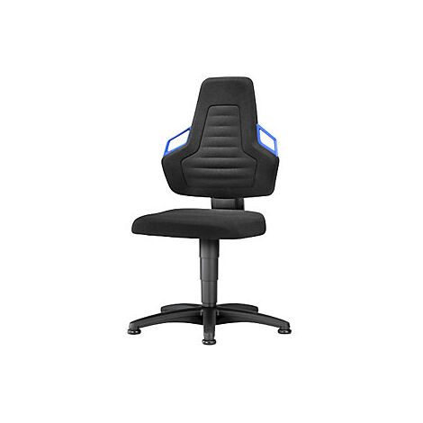Silla giratoria de trabajo  con asa  con tacos  textil