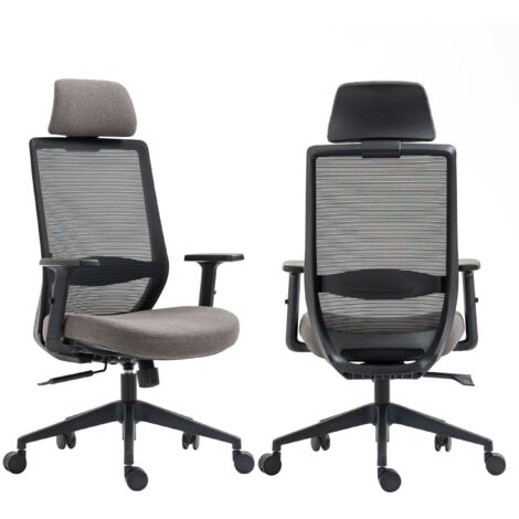 Silla giratoria FB25-FX (B) negra y gris