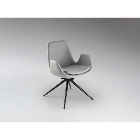 SILLA GIRATORIA GRIS CLARO ZUNA