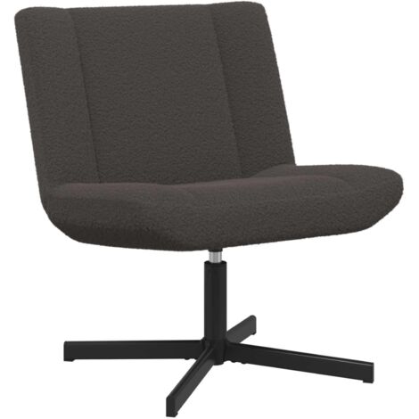 Silla giratoria Gris oscuro 63 x 75 x 76 cm Piel de oveja