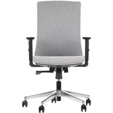 Silla giratoria PREMIUM TONO gris con base cromada