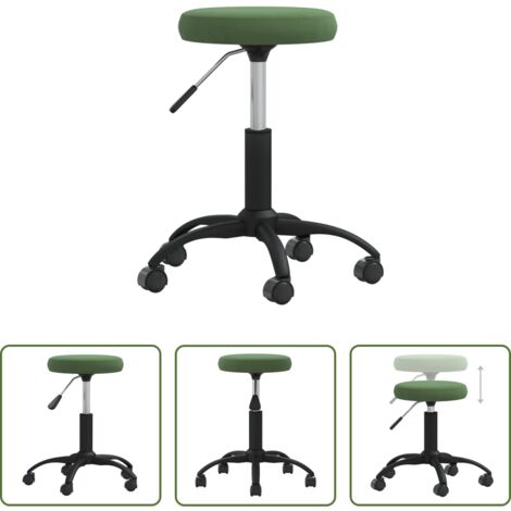 Silla giratoria -  Silla de comedor de terciopelo verde oscuro