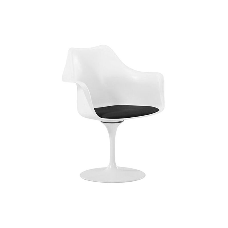 

Silla Giratoria Tulip - Cuero de imitación - Estructura Blanca Negro