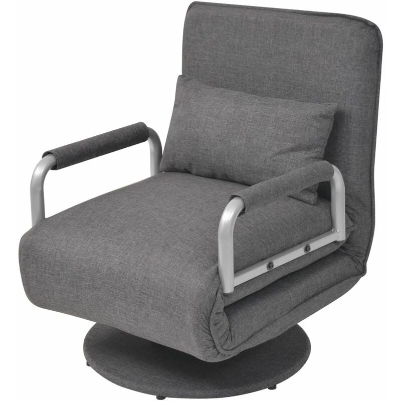 

Silla giratoria y sofá cama tela gris oscuro