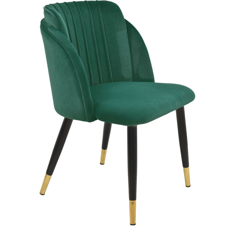 

Silla GLAMOUR, metal, tapizado velvet verde