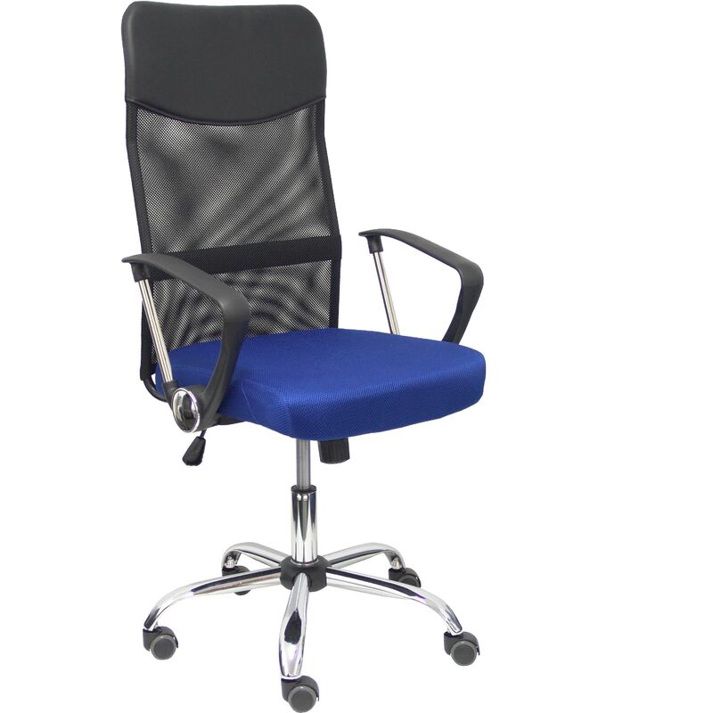 

Silla Gontar respaldo malla negro asiento azul