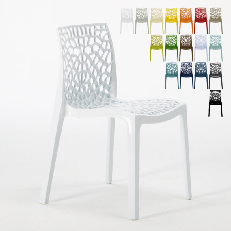

Silla Gruvyer para Cocina y Bar de Polipropileno Apilable Grand Soleil | Blanco