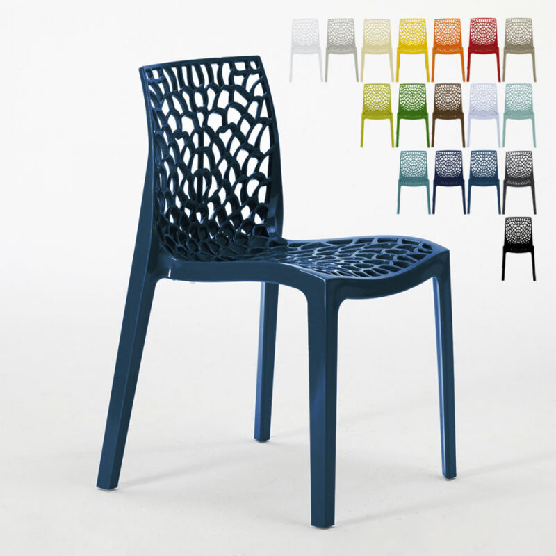 

Silla Gruvyer para Cocina y Bar de Polipropileno Apilable Azul oscuro - Grand Soleil