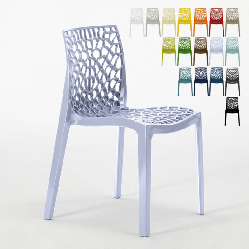 

Silla Gruvyer para Cocina y Bar de Polipropileno Apilable Azul cielo - Grand Soleil