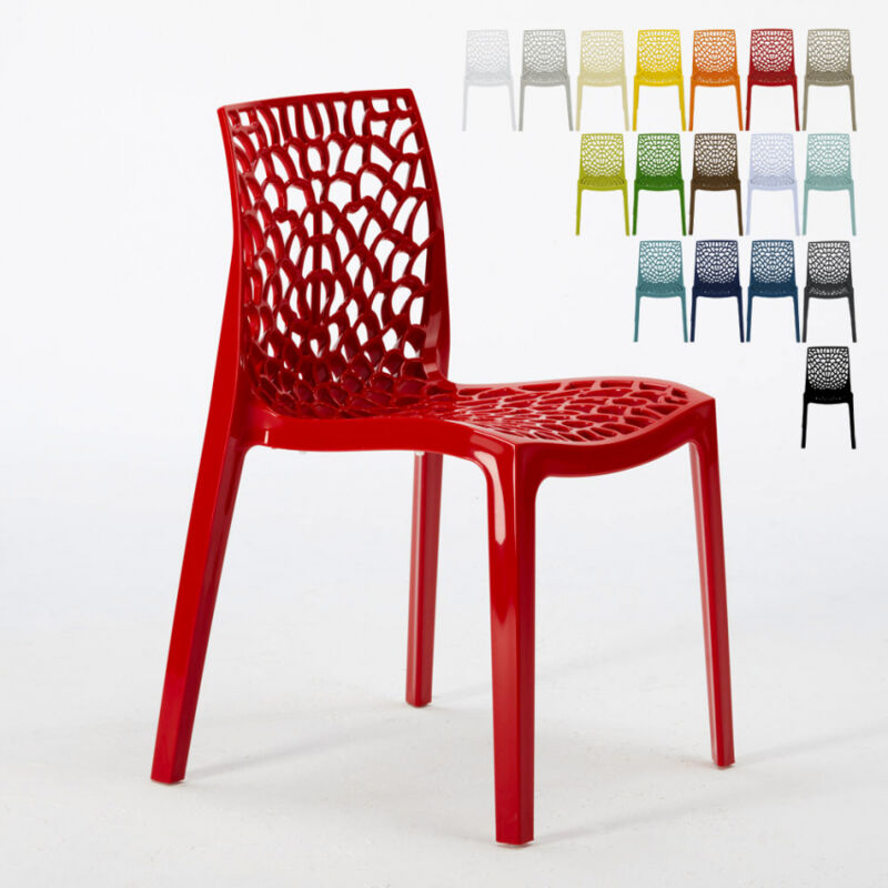 

Silla Gruvyer para Cocina y Bar de Polipropileno Apilable Rojo - Grand Soleil