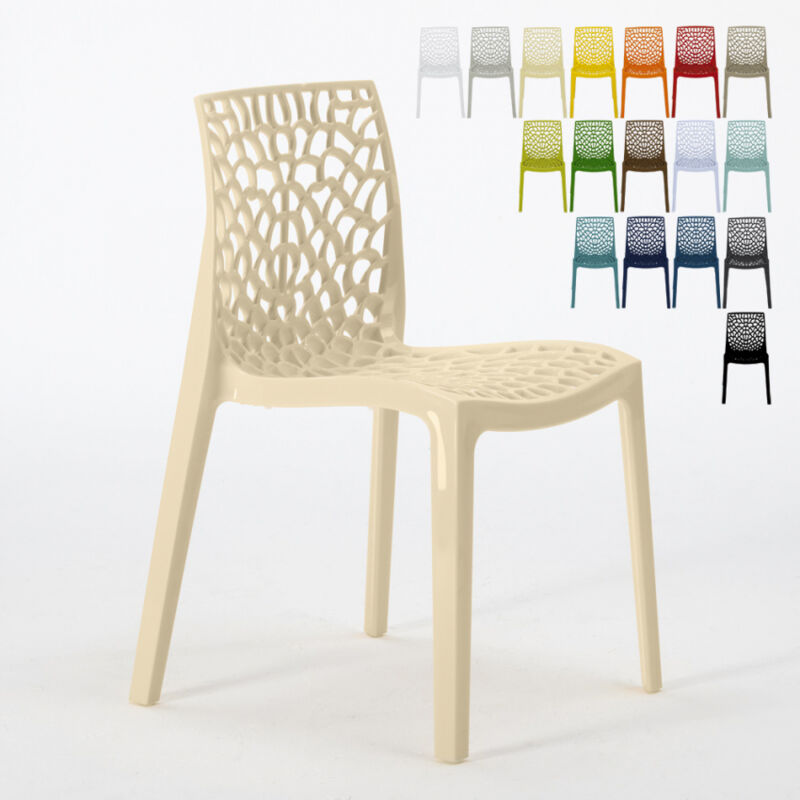 

Silla Gruvyer para Cocina y Bar de Polipropileno Apilable Beige - Grand Soleil