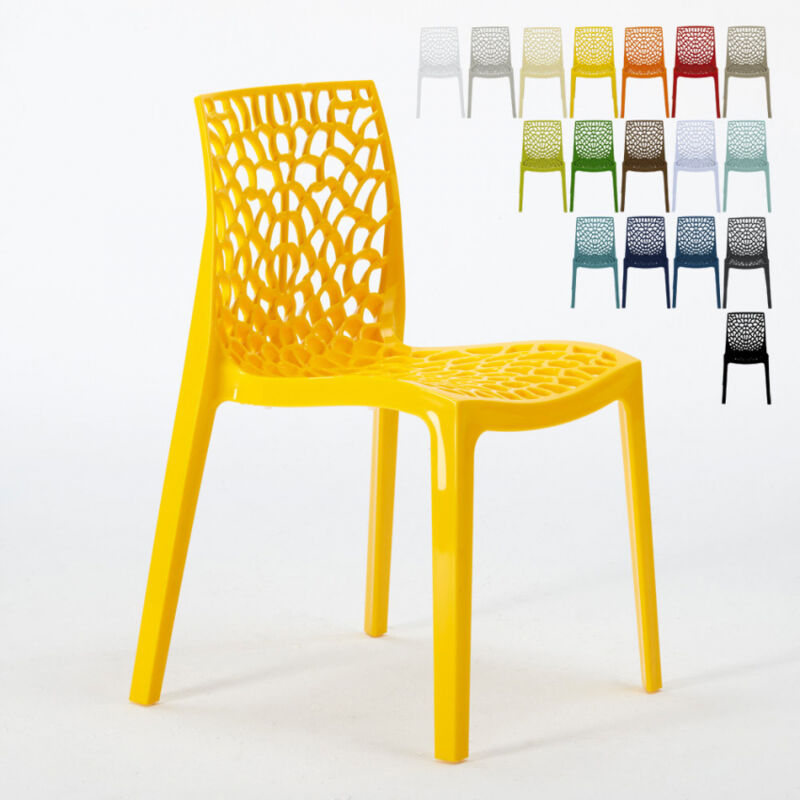

Silla Gruvyer para Cocina y Bar de Polipropileno Apilable Amarillo - Grand Soleil