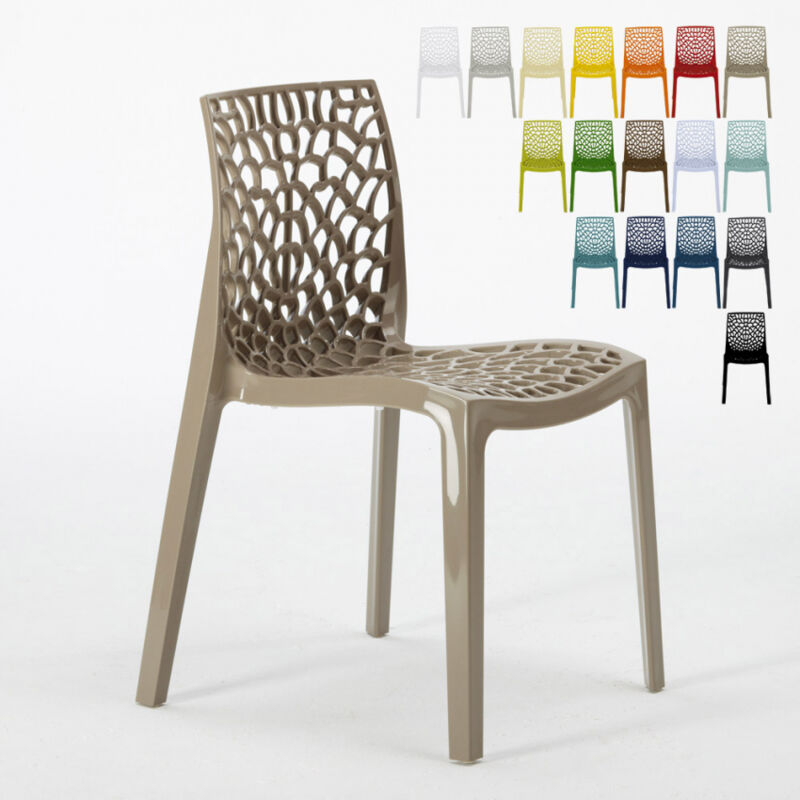 

Silla Gruvyer para Cocina y Bar de Polipropileno Apilable Beige Juta - Grand Soleil