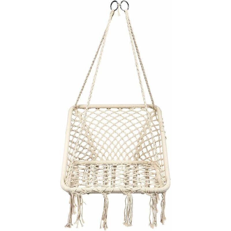 

Silla Hamaca Colgante Marco de Metal Silla Columpio Carga hasta 120KG para Jardín Patio Playa Niño Adulto