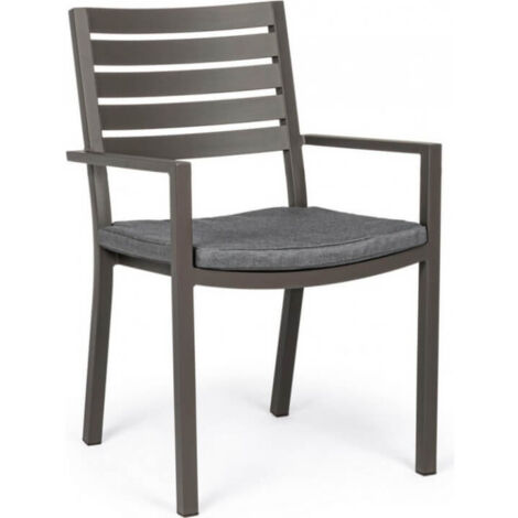 Silla Helina Coffee Aluminio Con Cojines
