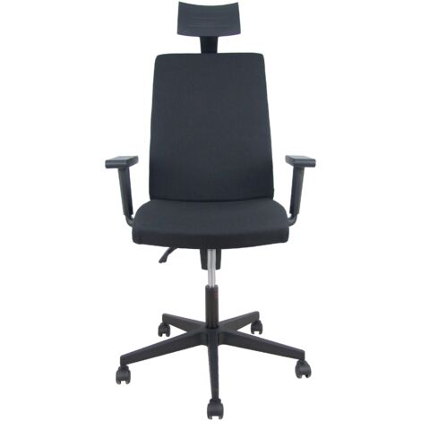Silla I-Line arán negro con brazos regulables con cabecero.