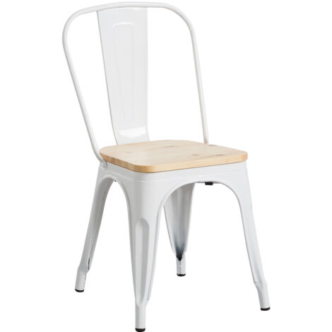 Silla Industrial Strong con Asiento de Madera 45x54x85cm Thinia Home