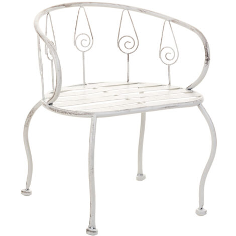 Silla infantil de forja blanco 35x28x39h cm
