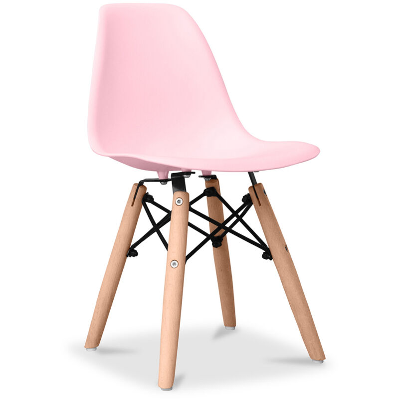 

Privatefloor - Silla Infantil James Madera Estilo Escandinavo Diseño Premium - Mate Rosa