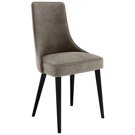 Silla Jackson 107, Negro + Magic Velvet 2209, 89x46x50cm, Tapiz, Metálico, Madera