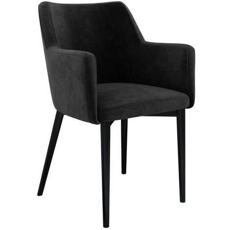 Silla Jackson 108, Negro + Magic Velvet 2219, 83x57x50cm, Tapiz, Metálico, Madera