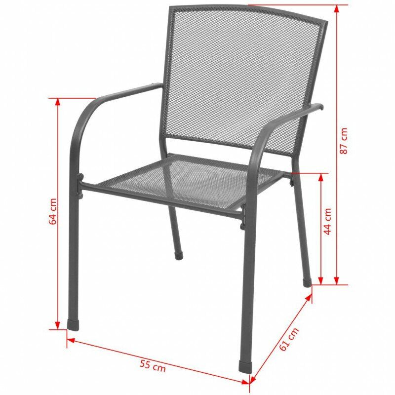 

Silla Metalica Apilable Gris 62X89Cm