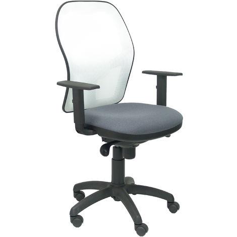 Silla Jorquera malla blanca asiento bali gris oscuro