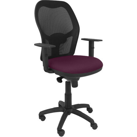 Silla Jorquera malla negra asiento bali morado