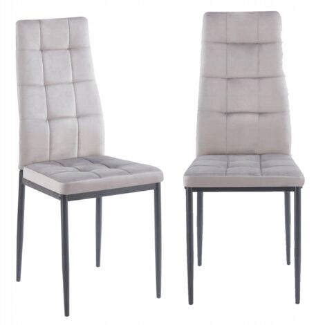Silla K29-FX de terciopelo gris