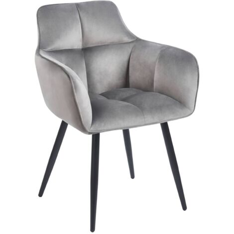 Silla K40-FX de terciopelo gris