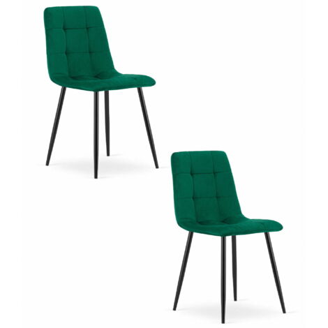 Silla KARA - terciopelo verde oscuro x 2