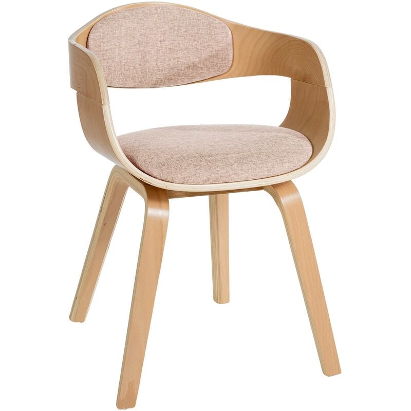 

Silla De Visita Kingston En Tela Natural/crema