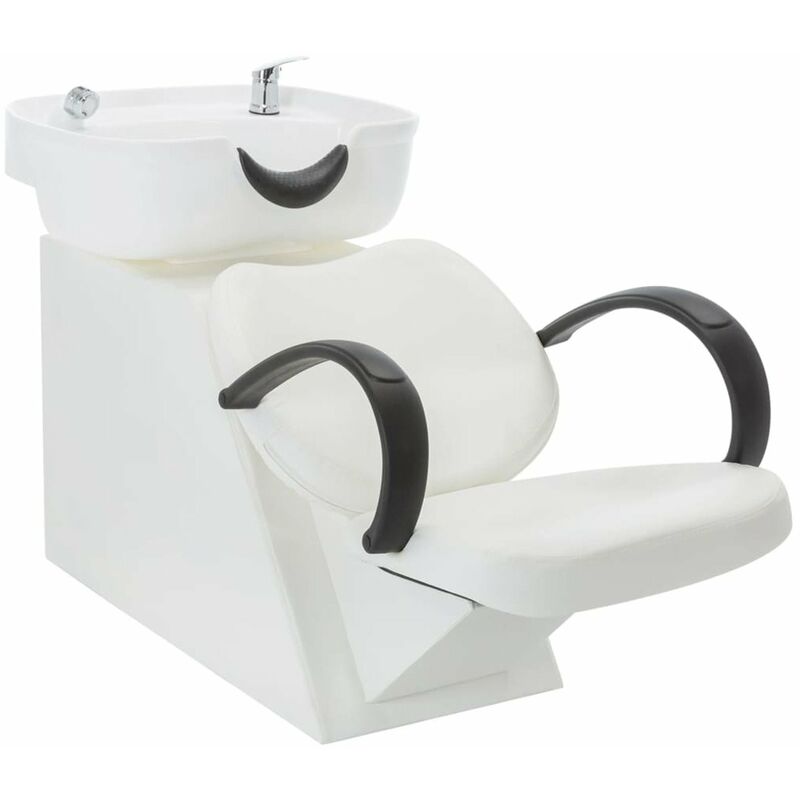 

Silla lavacabezas de peluqueria de cuero sintetico blanco