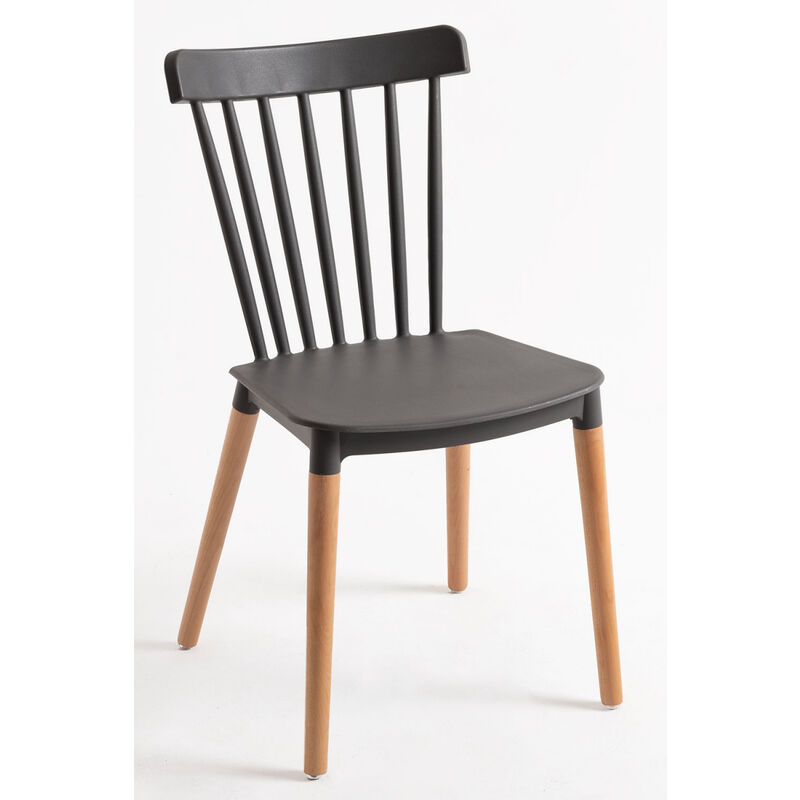 

Sillas Comedor - Silla Leka - Gris oscuro