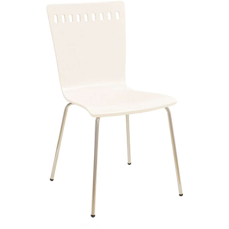 

Silla LEONOR, apilable, cromada, lacada blanco