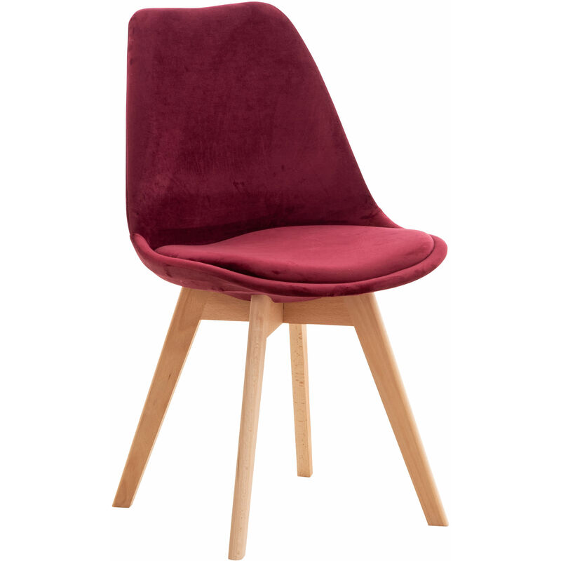 

Silla Linares En Estilo Nórdico Burdeos Terciopelo