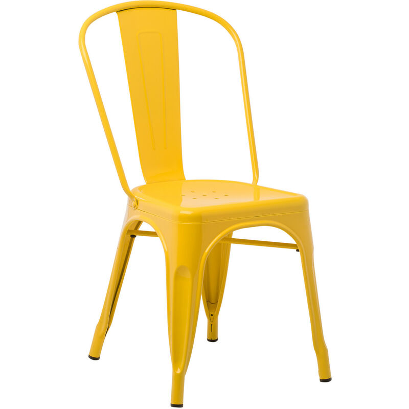 

SKLUM Silla LIX Comedor Cocina Bar Estilo Industrial - Amarillo Fresia Brillante