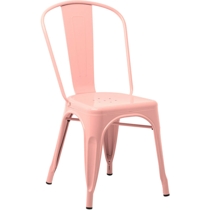 

SKLUM Silla LIX Comedor Cocina Bar Estilo Industrial - Rosa Cuarzo Brillante