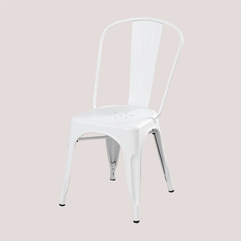 

Silla LIX Mate Comedor Cocina Bar Estilo Industrial - Blanco Mate - Sklum