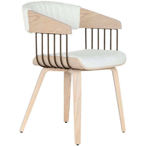 Silla Madera Poliester 51X55X76,5 Blanco