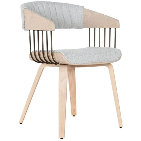 Silla Madera Poliester 51X55X76,5 Gris