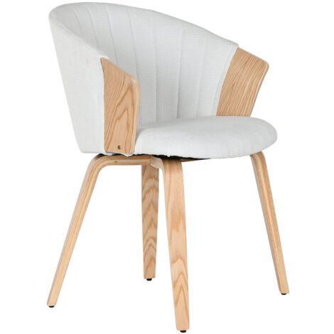Silla Madera Poliester 60X57,5X75 Blanco