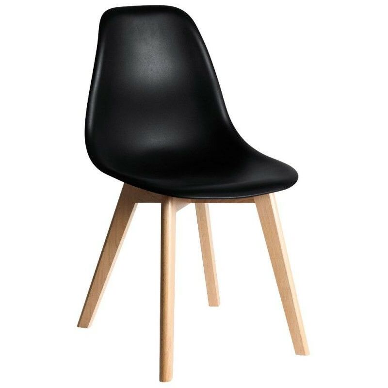 

BHD - Silla MARAIS, madera, polipropileno negro