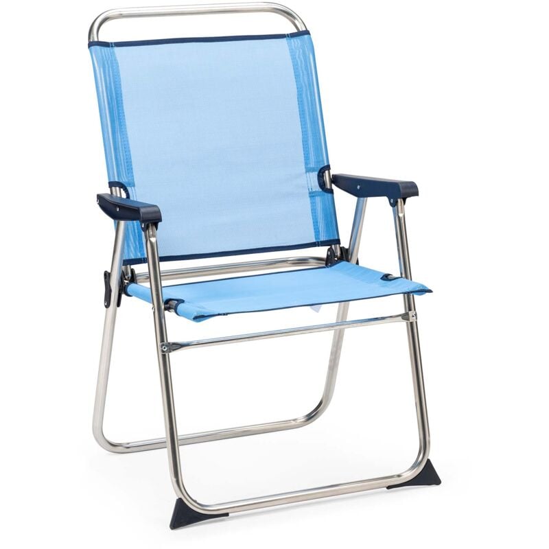

Silla de Playa Plegable Marinera con Respaldo Alto Azul - 50001072725229 - solenny