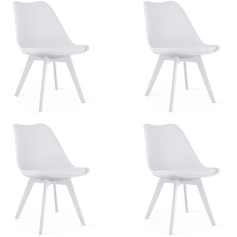 Silla MARK - blanca / patas blancas x 4