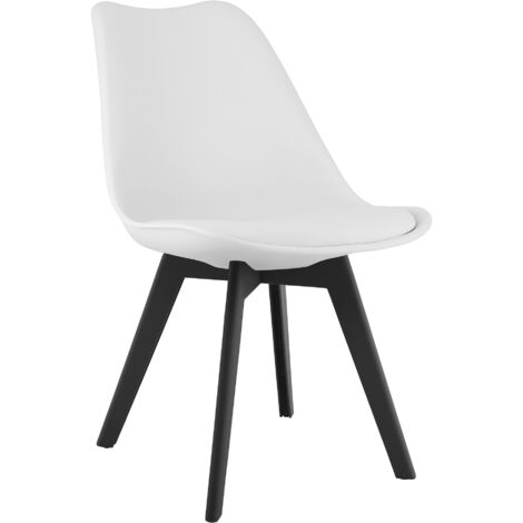 Silla MARK - patas blancas / negras x 1