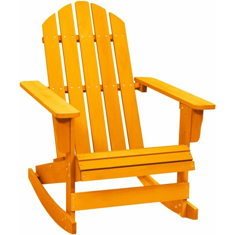 

Silla mecedora de jardín Adirondack madera maciza abeto naranja